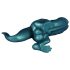 Dinosaurie dildo i silikon - 26 cm (turkos)