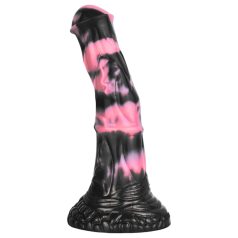   Bad Horse - dildo med hästpenisform - silikon - 18 cm - svart/rosa