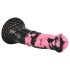 Bad Horse - silikon dildo 18cm (svart-rosa)