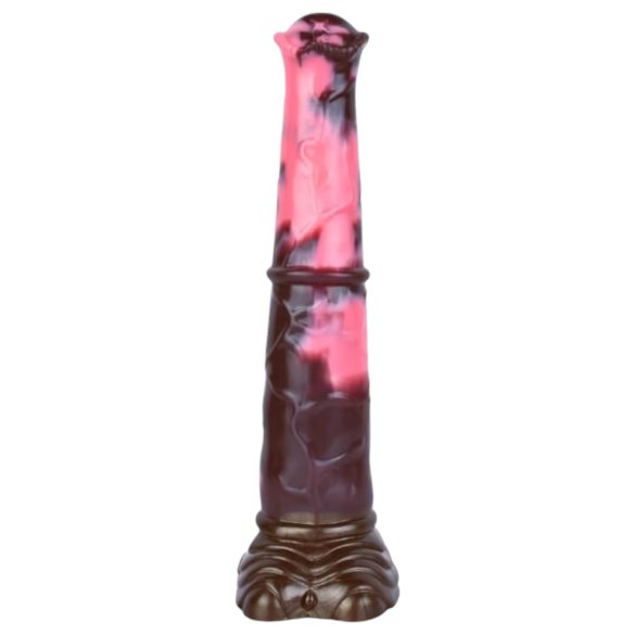 Bad Horse - silikon hästdildo - 24cm (brun-rosa)