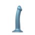 Strap-on-me Metallic Shine M - hudvänlig dildo (metallblå)