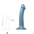 Strap-on-me Metallic Shine M - hudvänlig dildo (metallblå)
