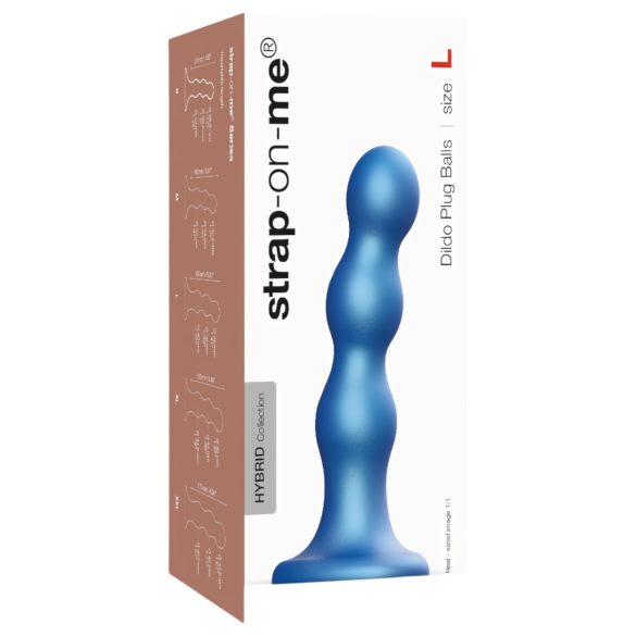 Strap-on-me Boll L - blå sugproppdildo