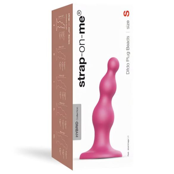 Strap-on-me Pärlor S - pärlad sugkopp dildo (rosa)