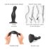 Strap-on-me Curvy S - vågformad sugkopp dildo (svart)