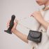 Strap-on-me Curvy S - vågformad sugkopp dildo (svart)