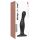 Strap-on-me Curvy M - vågig sugpropp dildo (svart)