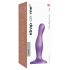Strap-on-me Curvy S - vågig dildo med sugpropp (lila)