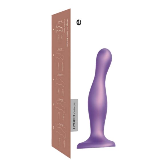 Strap-on-me Curvy M - vågigt sugproppsdildo (lila)