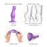 Strap-on-me Curvy M - vågigt sugproppsdildo (lila)