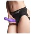 Strap-on-me Curvy M - vågigt sugproppsdildo (lila)