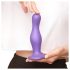/ Strap-on-me Curvy L - vågig sugkoppsdildo (lila)