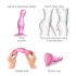 Strap-on-me Curvy M - Vågigt sugkoppsdildo (rosa)