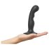 Strap-on-me P&G S - böjd dildovibrator med sugkopp (svart)