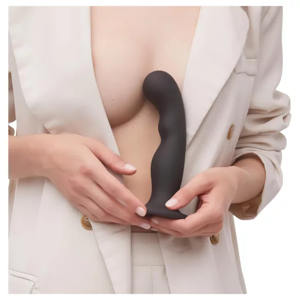 Strap-on-me - dildo med sugkopp - böjd - svart - S