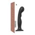 Strap-on-me P&G L - böjd, sugpropp dildo (svart)
