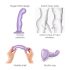 Strap-on-me P&G M - böjd sugpropp dildo (lila)