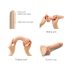 Strap-on-me S - Dubbel lager sugkoppdildo (naturlig)