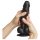 Strap-on-me S - Dubbel lager sugkopp dildo (svart)