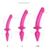 Strap-on-me Switch Semi-Realistic L - 2-i-1 dildo i silikon (rosa)