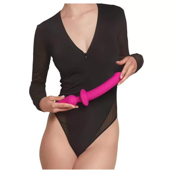 Strap-on-me Switch Semi-Realistic L - 2-i-1 dildo i silikon (rosa)