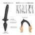 / Strap-on-me Swith Realistic S - 2-i-1 silikon dildo (svart)