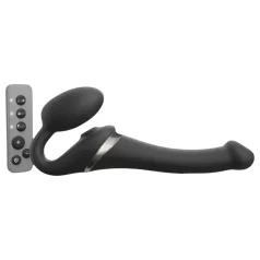 Strap-on-me - strap-on vibrator med luftvåg - svart