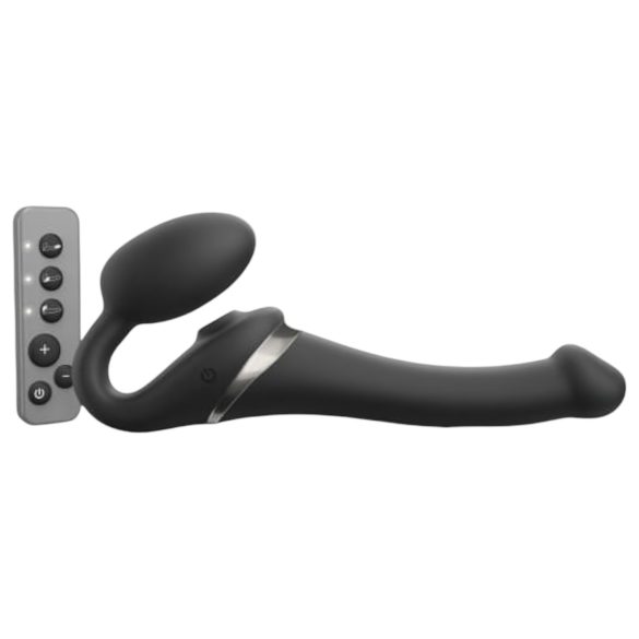 Strap-on-me S - Luftvågsvibrator med rem - (svart)