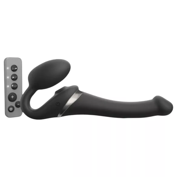 Strap-on-me - strap-on vibrator med luftvåg - svart