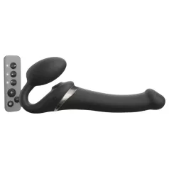 Strap-on-me - strap-on vibrator med luftvågor - svart - M