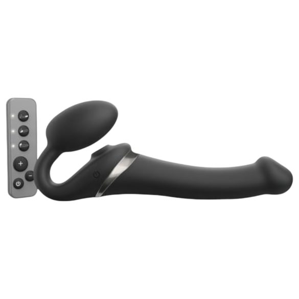 Strap-on-me M - Svart öppningsbar luftvibrator