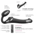 Strap-on-me - strap-on vibrator med luftvågor - svart - M