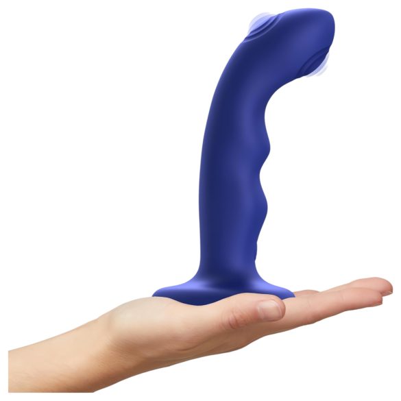 Strap-on-me M – vattentät G-punktsvibrator med pulsation (blå)