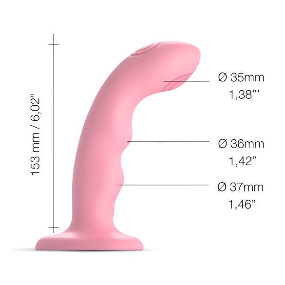 Strap-on-me M - vattentät, pulserande G-punkt vibrator (rosa)