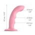 Strap-on-me M - vattentät, pulserande G-punkt vibrator (rosa)