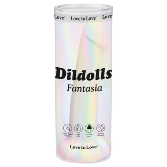 Dildolls Fantasia - Sugrörssilikondildo med sugkopp