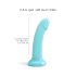 Dildolls Nightfall - stjärnmönstrad sugproppdildo (turkos)