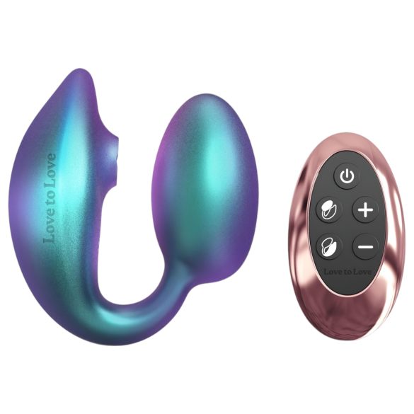 Wonderlover - klitoris- och G-punktvibrator (metallgrön)