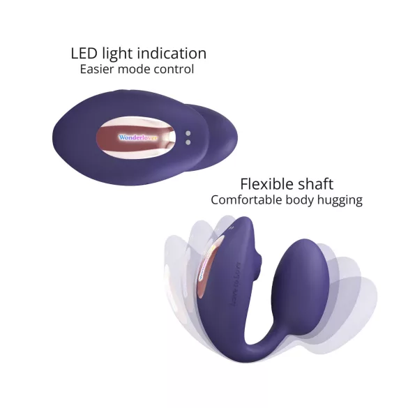 Love to Love Wonderlover - klitorisstimulator G-punkt vibrator (mörklila)