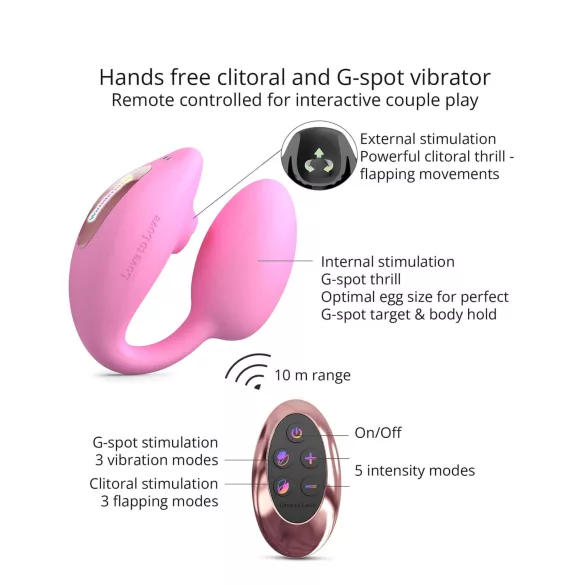 Love to Love Wonderlover - klitorisstimulator G-punkt vibrator (rosa)