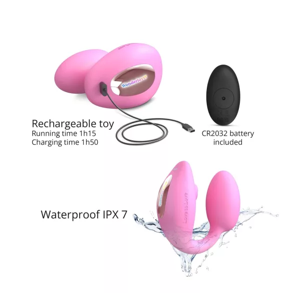 Love to Love Wonderlover - klitorisstimulator G-punkt vibrator (rosa)