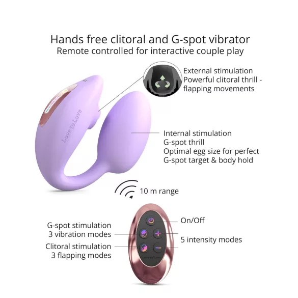 Love to Love Wonderlover - klitorisstimulator och G-punktvibrator (lila)
