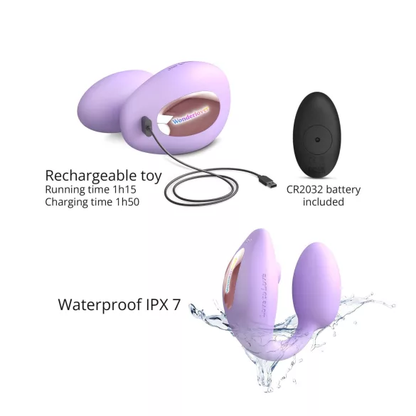 Love to Love Wonderlover - klitorisstimulator och G-punktvibrator (lila)