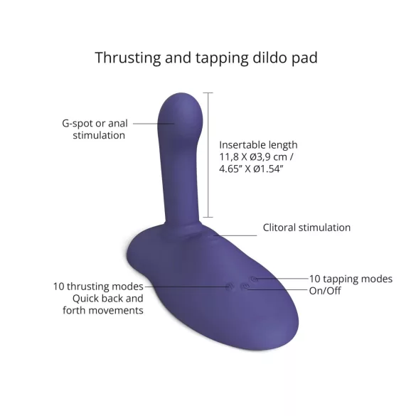 Love to Love GoFast - stötdildovibrator och klitorisstimulator med sugkopp (blå)