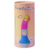 Love to Love Candy Loop - lysande LED-dildo i silikon (rosa-blå) - 16,9 cm