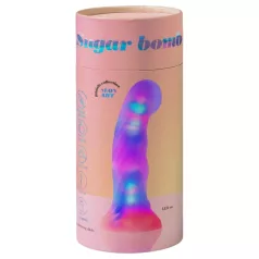   Love to Love Sugar Bomb - belyst LED-dildo i silikon (rosa/gul) - 16,9 cm