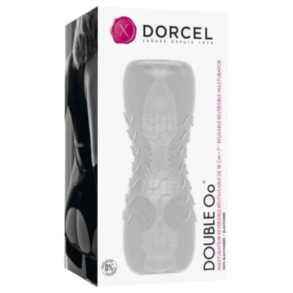 Dorcel - masturbator för män - dubbel öppning - transparent
