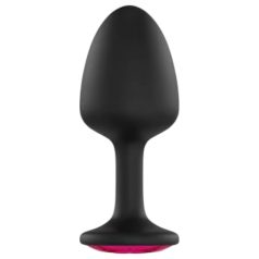 Dorcel - analplug med rosa sten - medium - svart