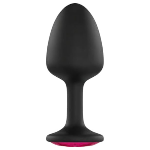Dorcel - analplug med rosa sten - medium - svart