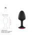 Dorcel - analplug med rosa sten - medium - svart
